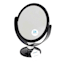 2 Sided Mirror Round 2X Magnification Black