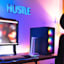 Hustle Neon Wall Sign