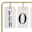White & Gold Tabletop Calendar, 5"