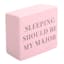 Sleeping Major Pink Ceramic Block, 4"
