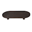 Crosby St. Brown Ribbed Wood Riser, 15x8