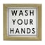 Wash Hands Flush Toilet Sign, 6"