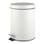 White Round Step Trash Can, 3l