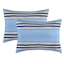 Smart Restart 8-Piece Blue Collegiate Striped Essential Comforter Set, Full/Queen