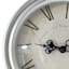 Providence Silver Metal Round Clock, 6x7