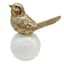 Providence Gold Bird Figurine on Globe, 6"