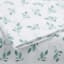 4-Piece White Eucalyptus Print Microfiber Essential Sheet Set, Full