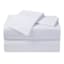 4-Piece White Antimicrobial Cooling Microfiber Sheet Set, Queen
