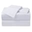4-Piece White Antimicrobial Cooling Microfiber Sheet Set, Twin