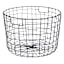Honeybloom Tapered Dark Grey Metal Basket, Large