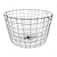 Honeybloom Tapered Dark Grey Metal Basket, Medium