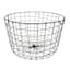 Honeybloom Tapered Dark Grey Metal Basket, Small