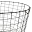 Honeybloom Tapered Dark Grey Metal Basket, Small