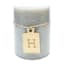 Honeybloom Light Grey Unscented Pillar Candle, 3x4
