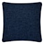 Dark Blue Chenille Braided Throw Pillow, 18"
