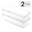 2-Pack Clear Cosmetic Drawer Organizer