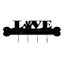 Love Wall Sign with Hooks, 8X20