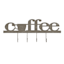 Coffee Wall Sign with Hooks, 8X20