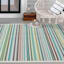 (E441) Scope Aqua Green Striped Outdoor Area Rug, 8x10