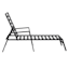 Grammercy Black Steel Slat Patio Chaise Lounge Chair