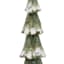 Homespun Holiday Green & White Glittered Tree, 15"