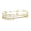 Marcelo Mirrored Round Vanity Tray, Glazed Gold