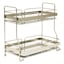 2-Tier Sotto Satin Nickel Rectangle Mirrored Vanity Tray