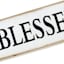 Blessed Wooden Wall Sign, 16x5