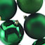 6-Count Green Mix Shatterproof Ornaments, 100mm