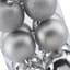 16-Count Silver Mix Shatterproof Ornaments, 70mm