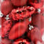 40-Count Red Mix Shatterproof Ornaments, 65mm