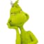 Grinch No Clothes Ornament, 3.5x4.8