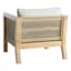 Honeybloom Park City Outdoor Blonde Acacia Wood Lounge Chair with Rope Accent