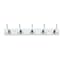 5-Hook White Triple Wall Hanger