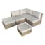 Found & Fable Hamptons All-Weather Wicker Outdoor Corner Chair with Cushion
