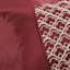 6-Piece Bellmead Red Jacquard Comforter Set, Queen