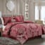 6-Piece Bellmead Red Jacquard Comforter Set, King