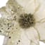 White Poinsettia Clip Ornament, 9"