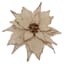 Homespun Holiday Natural Burlap Poinsettia Clip Ornament, 9"