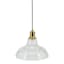 Honeybloom Clear Turned Glass Hardwire Pendant Light, 10"