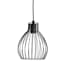 Black Metal Wire Hardwire Pendant Light, 10"