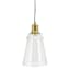 Honeybloom Brass Seeded Glass Hardwire Pendant Light, 11"
