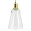 Honeybloom Brass Seeded Glass Hardwire Pendant Light, 11"