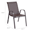 Stackable Sling Patio Chair, Brown