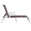 Stackable Brown Sling Patio Chaise Lounge Chair