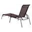 Stackable Brown Sling Patio Chaise Lounge Chair
