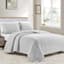 3-Piece Grey Striped Quilt Set, King
