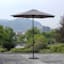 Charcoal Grey Round Crank & Tilt Outdoor Umbrella, 7.5'