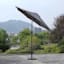 Charcoal Grey Round Crank & Tilt Outdoor Umbrella, 7.5'