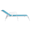 Stackable Sling Patio Chaise Lounge Chair, Aquarelle & White